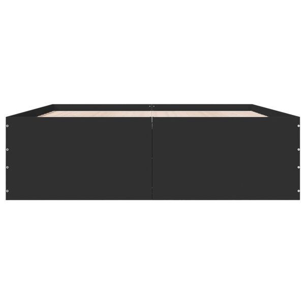 vidaXL Estrutura de cama 160x200 cm derivados de madeira preto