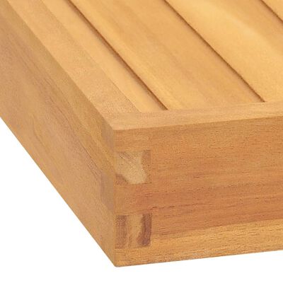 vidaXL Bandeja de servir 80 x 80 cm madeira de teca maciça