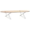 vidaXL P&eacute;s para mesa de centro 2 pe&ccedil;as, branco, 70x(30-31,3) cm, a&ccedil;o