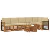 vidaXL Conjunto de Sof&aacute; Sectional com almofada 7 pcs Natural e Bege