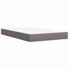vidaXL Cama boxspring c/ colch&atilde;o 120x190cm tecido castanho-acinzentado