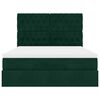 vidaXL Estrutura cama otomana colch&otilde;es 140x190 cm veludo verde escuro
