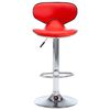 vidaXL Bancos de bar 2 pcs couro artificial vermelho