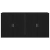 vidaXL Buffet 2 pcs Carvalho Preto 79 x 38 x 80 cm Madeira processada