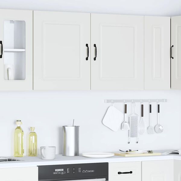 vidaXL Arm&aacute;rios de parede de cozinha 2pcs Kalmar deriv. madeira branco