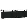 vidaXL Cabeceira Suspensa Preto 190 x 55 x 5 cm Couro Sint&eacute;tico