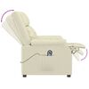 vidaXL Poltrona de massagens el&eacute;trica couro artificial cor creme