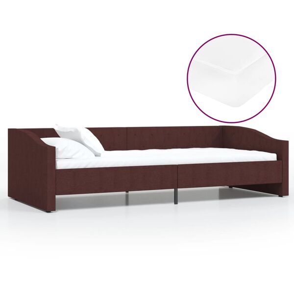 vidaXL Sof&aacute;-cama c/ colch&atilde;o e sa&iacute;da USB 90x200 cm tecido roxo
