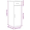 vidaXL Buffet com gaveta Carvalho Artesanal 30 x 42,5 x 93 cm