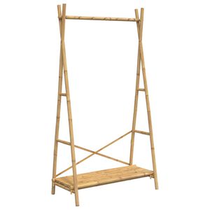 vidaXL Roupeiro com prateleiras 102x50x190 cm bambu