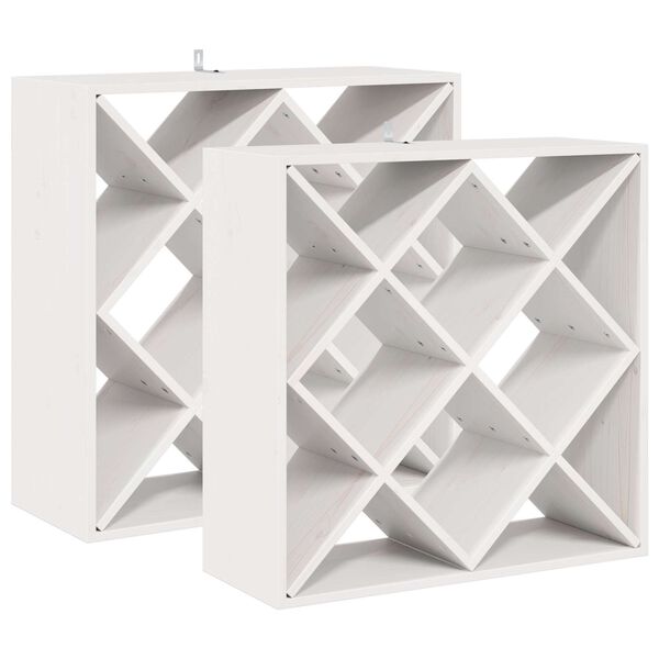 vidaXL Escorredor de Vinho 2 pcs Branco 62 x 25 x 62 cm