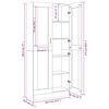 vidaXL Vitrine 82,5x30,5x185 cm derivados madeira cinzento sonoma