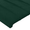 vidaXL Cabeceira de cama c/ abas veludo 83x16x78/88 cm verde-escuro