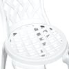 vidaXL Conjunto de Mesa de Jardim 3 pcs Branco Alum&iacute;nio Fundido