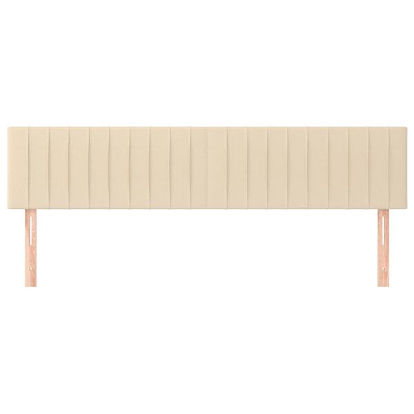 vidaXL Cabeceiras creme 160x5x78/88 cm tecido