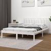 vidaXL Estrutura de cama super king 180x200 cm pinho maci&ccedil;o branco