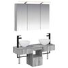 vidaXL Conjunto de Arm&aacute;rios para Banheiro 4 pcs Sonoma cinzento