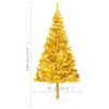 vidaXL &Aacute;rvore Natal artificial pr&eacute;-iluminada c/bolas 180cm PET dourado