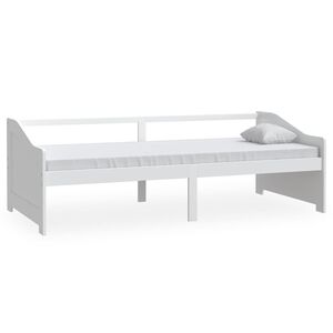 vidaXL Sof&aacute;-cama de 3 lugares 90x200 cm madeira de pinho maci&ccedil;a branco