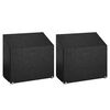 vidaXL Capas p/ banco jardim 2 pcs 8 ilh&oacute;s 130x70x70/88 cm polietileno