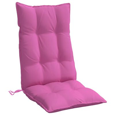 vidaXL Almofadões p/ cadeira encosto alto 4 pcs tecido oxford rosa