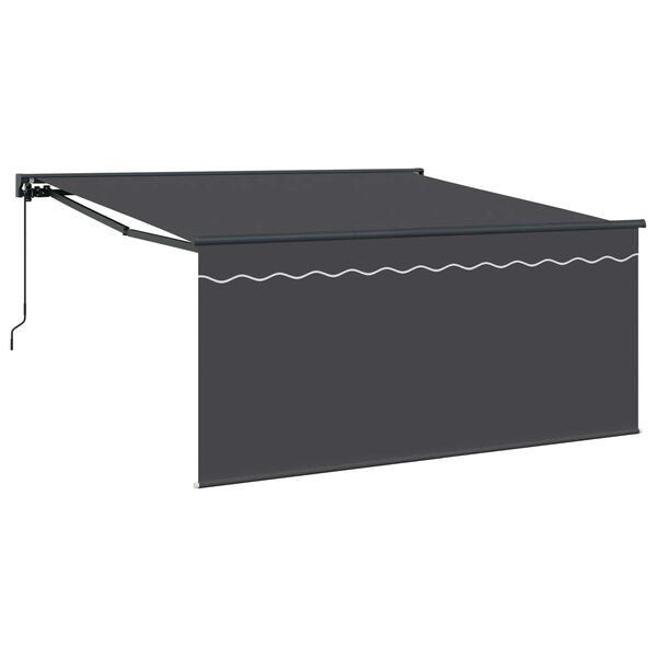vidaXL Toldo Retr&aacute;til Antracite 300 x 250 cm Poli&eacute;ster e Alum&iacute;nio