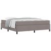 vidaXL Cama Box Cinzento-acastanhado 180 x 200 cm tecido