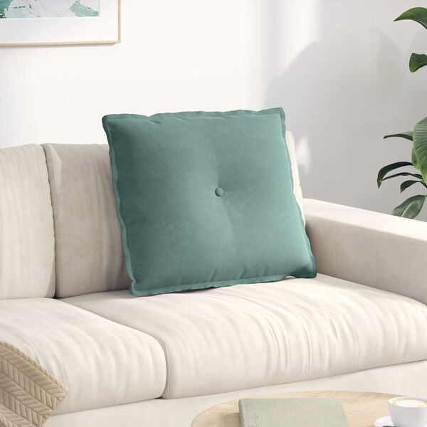 vidaXL Travesseiro para Costas Verde do Mar 60 x 50 cm