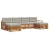 vidaXL Conjuntos de sof&aacute;s com almofada 6 pcs Cinza Natural e Claro