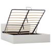 vidaXL Cama hidr&aacute;ulica c/ arruma&ccedil;&atilde;o 140x200cm couro artificial branco