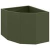 vidaXL Vaso de Canto Verde-azeitona 45 x 45 x 35 cm A&ccedil;o