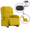 vidaXL Poltrona massagens reclin. elevat&oacute;ria el&eacute;trica veludo amarelo
