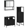 vidaXL Conjunto de M&oacute;veis para Banheiro 3 unid. Preto