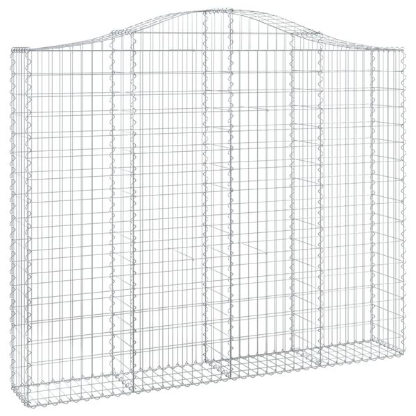 vidaXL Cestos gabi&atilde;o arqueados 9pcs 200x30x160/180cm ferro galvanizado