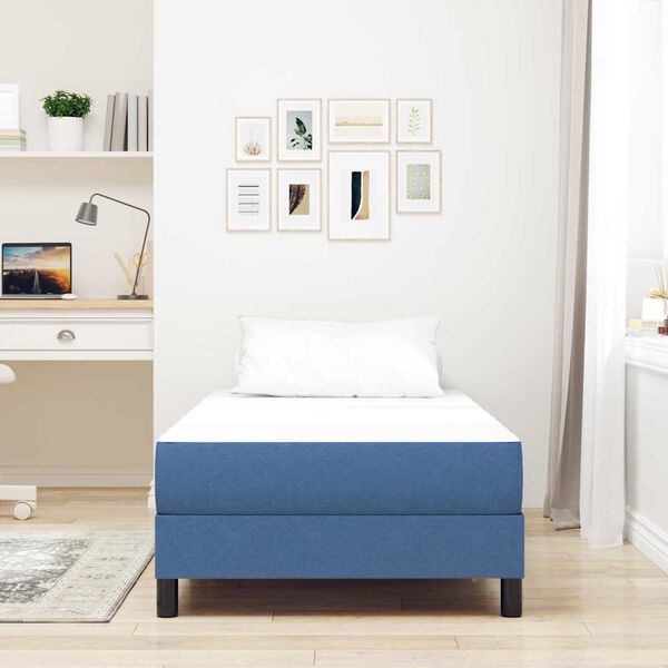 vidaXL Colch&atilde;o de Cama com colch&atilde;o Azul 100 x 200 cm tecido