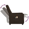 vidaXL Poltrona de massagens elétrica tecido castanho-escuro