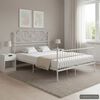 vidaXL Estrutura de cama metal 140x200 cm branco