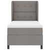 vidaXL Cama Box com colch&atilde;o Cinzento-acastanhado 100 x 200 cm tecido