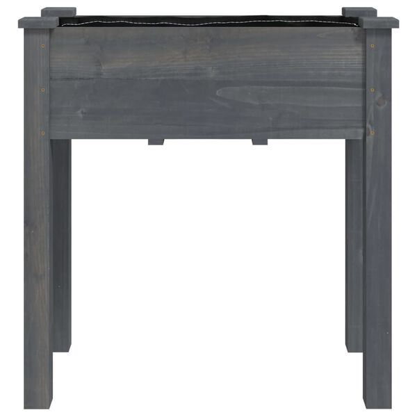 vidaXL Vaso/floreira c/ forro 71x37x76 cm madeira de abeto maciça