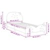 vidaXL Estrutura de Cama Infantil com Cabeceira Rosa 90 x 200 cm