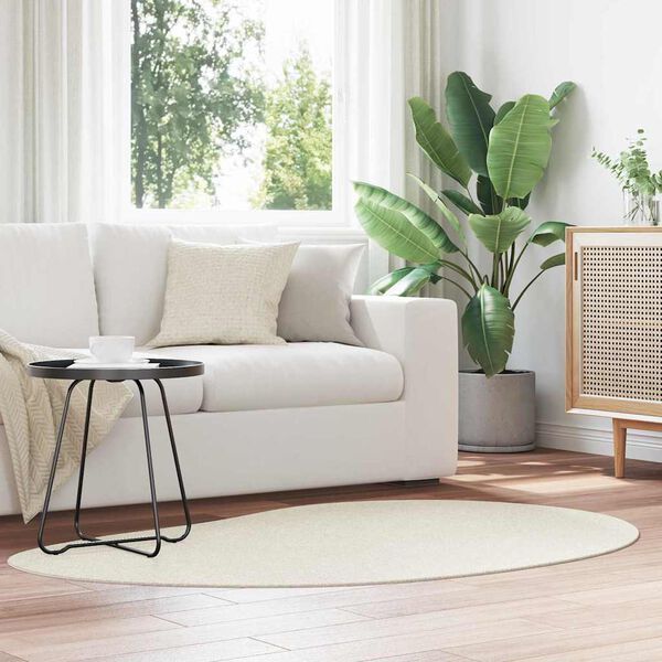 vidaXL Tapetes de &aacute;rea Creme 120 x 170 cm Poli&eacute;ster