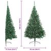 vidaXL &Aacute;rvore de Natal Artificial Pr&eacute;-iluminada Verde 180 cm PVC