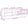 vidaXL Gabinete para TV com gaveta Madeira Antiga 150 x 30 x 45 cm