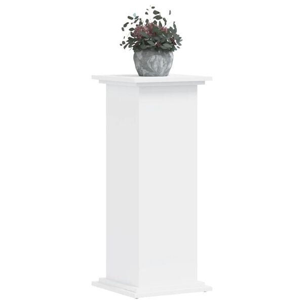 vidaXL Suporte para plantas 33x33x80 cm derivados de madeira branco