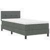 vidaXL Cama Box com colchão Cinza Escuro 90 x 190 cm tecido
