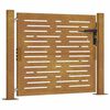 vidaXL Port&atilde;o de jardim 100x75 cm em a&ccedil;o corten com design quadrado