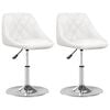 vidaXL Cadeiras de jantar 2 pcs couro artificial branco