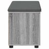 vidaXL Banco de Hall com almofada Cinza Sonoma 80 x 46 x 46 cm