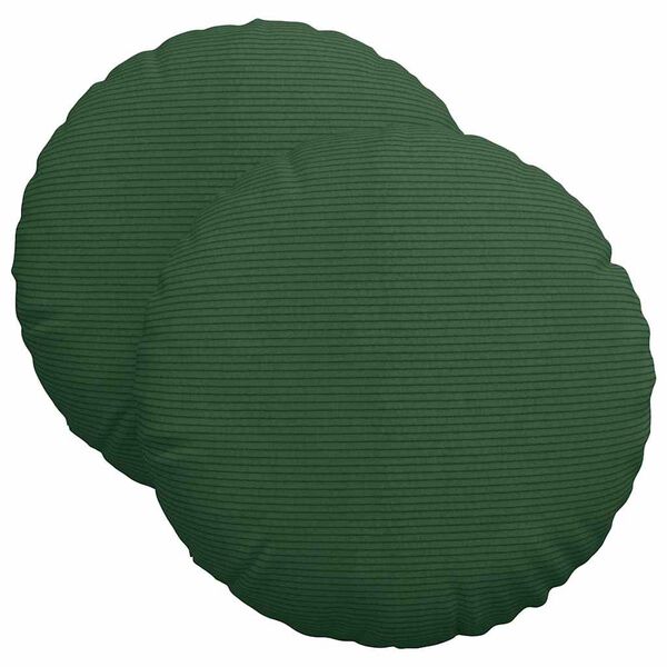 vidaXL Almofadas de Assento 2 pcs Verde Escuro &Oslash; 40 cm