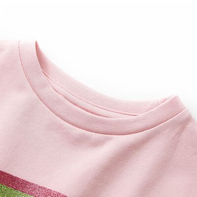 Vestido de criança com cordão rosa-claro 92